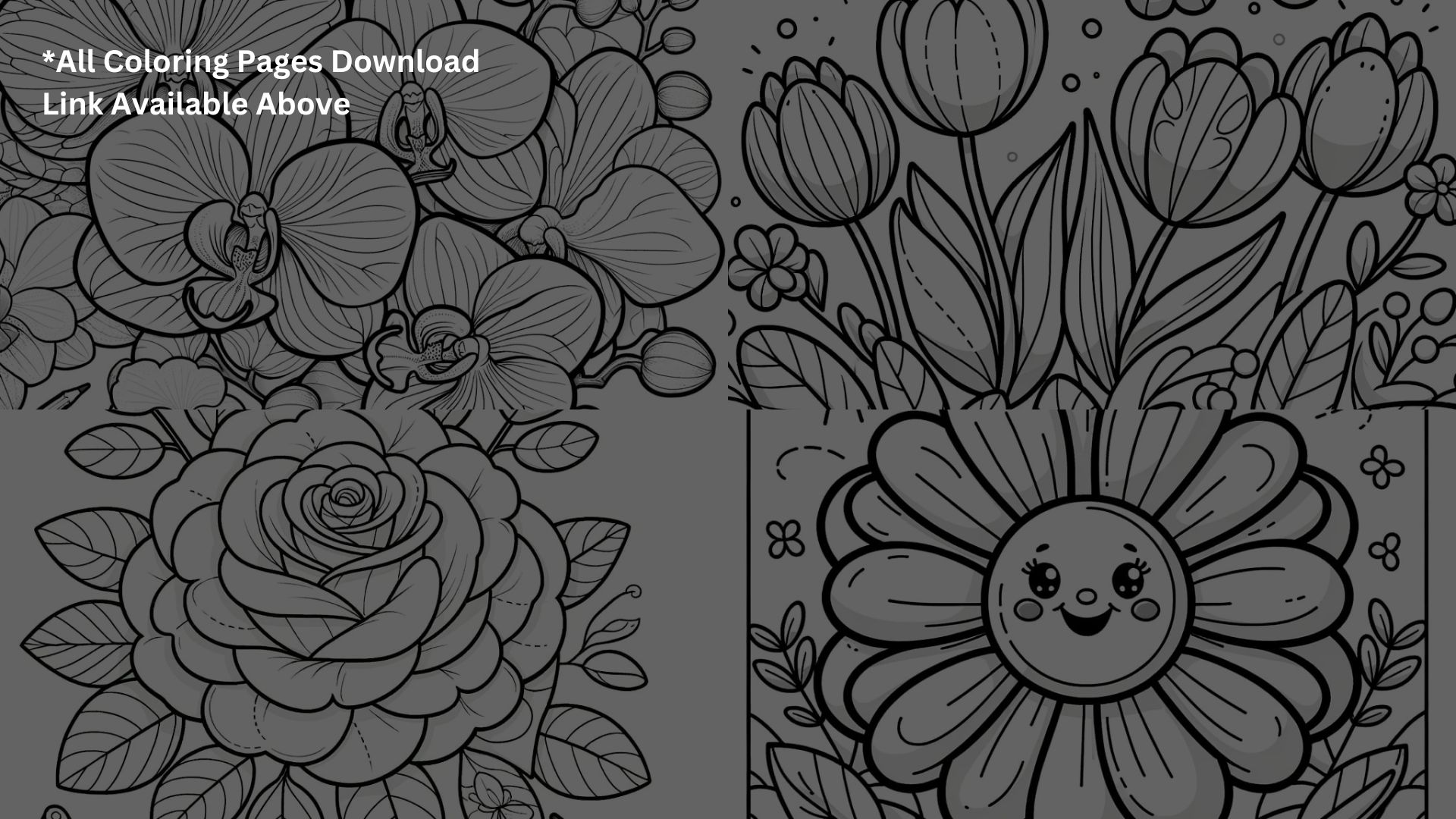 A Garden of Coloring Pages – First 5 Blooms