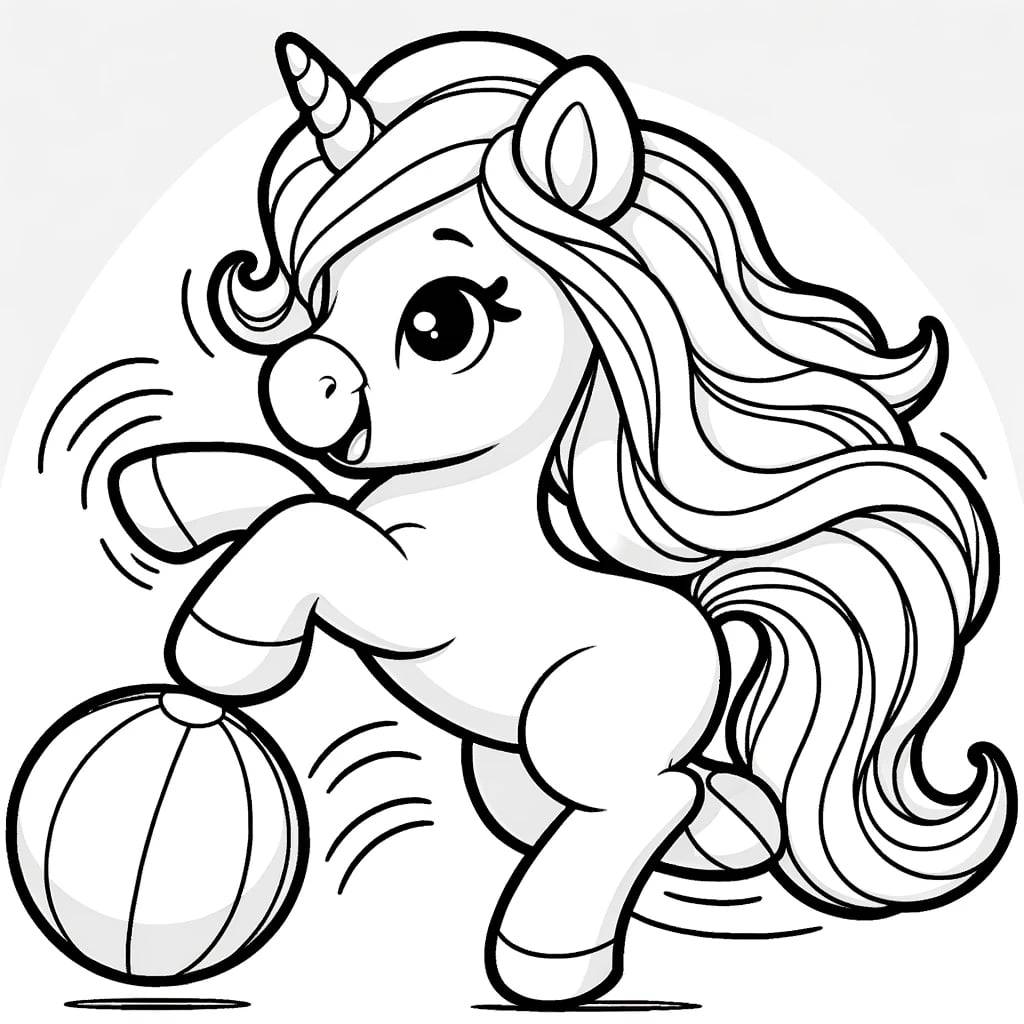 Unicorn Coloring Page 4