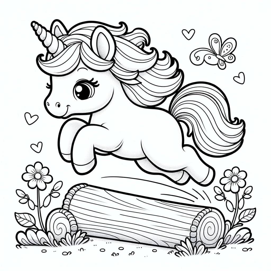 Unicorn Coloring Page 2
